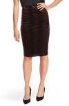 VINCE CAMUTO MOONLIT LEOPARD PRINT VELVET PENCIL SKIRT,9169801