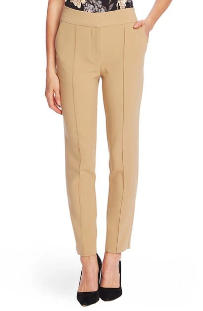 Vince Camuto Stretch Crepe Skinny Pants In Latte