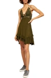 Free People Intimately Fp Adella Frilled Chemise In Moss