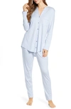 Hanro Pure Essence Pajamas In Blue Glow