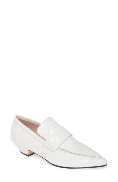 Schutz Emelie Loafer In White Leather