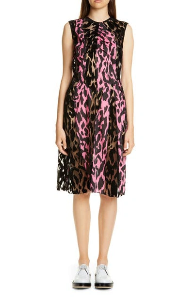 Ashley Williams Bunny Mix Flocked Tulle Dress In Pink/ Black