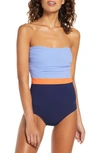 Flagpole Rita One-piece Swimsuit In Violet/navy/papaya