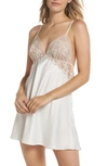 Flora Nikrooz Rosa Charmeuse Chemise In Ivory