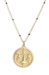 Argento Vivo Zodiac Pendant Necklace In Libra