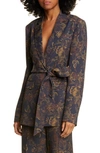 AMUR PAYTON PAISLEY BELTED JACKET,580806