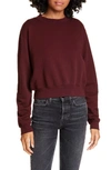 Cotton Citizen Milan Tie Dye Crop Sweatshirt In Mulberry