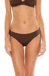 Becca Shirred Hipster Bikini Bottoms In Bronze