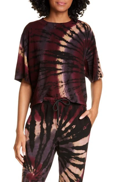 Cotton Citizen Tokyo Tie-dye Cropped T-shirt In Mulberry Vortex