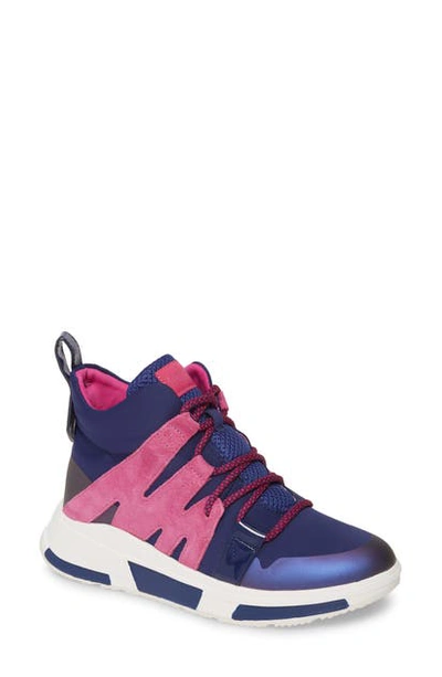 Fitflop Carita High Top Sneaker In Aurora Blue Fabric ModeSens
