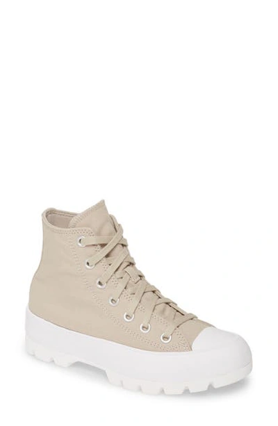 Converse Chuck Taylor All Star High Top Lugged Sneaker Boot In Papyrus/ Papyrus/ White