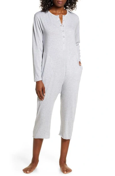 The Great The Sleeper Crop Jumpsuit In Light Heather Grey
