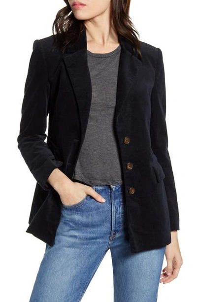 Current Elliott Current/elliott The Beaufort Velvet Blazer In Dark Navy