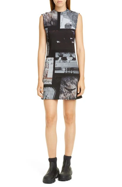 Alyx Collage Print Minidress In Black