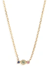 JENNIE KWON DESIGNS GREEN SAPPHIRE JOURNEY PENDANT NECKLACE,30-5800-14