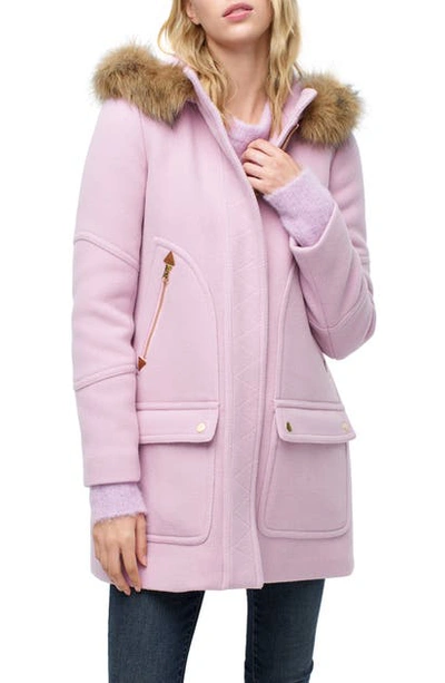 Jcrew Chateau Stadium Cloth Parka In Frosted Lilac W