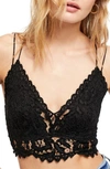 Free People Intimately Fp Celine Longline Lace Bralette In Black
