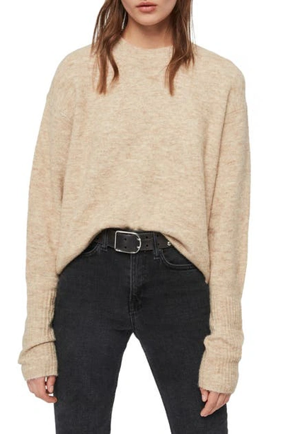 Allsaints Rue Sweater In Oat Brown Marl