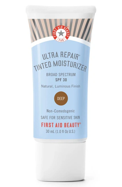 First Aid Beauty Ultra Repair® Tinted Moisturizer Broad Spectrum Spf 30 Deep - For Deepest Brown Skin With Neutral Un