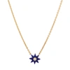 COLETTE JEWELRY TWINKLE STAR NECKLACE IN YELLOW GOLD/LAPIS BLUE/GREY DIAMONDS