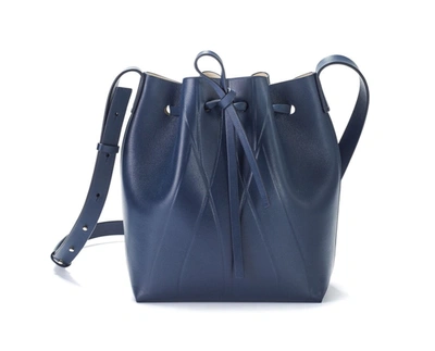 Alesya Orlova Geo Bucket Bag Mini Blue