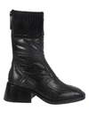 CHLOÉ RIBBED SOCK ANKLE BOOTS,11110910
