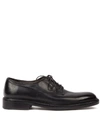 GREEN GEORGE GREEN GEORGE BLACK LEATHER LACED SHOES,1027 MAREMMANERO