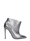 GREYMER HIGH HEELS ANKLE BOOTS IN SILVER LEATHER,11120910