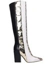 SERGIO ROSSI HIGH HEELS BOOTS IN WHITE LEATHER,11120863
