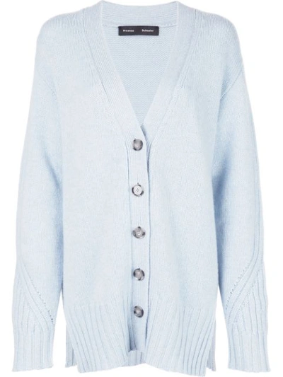 Proenza Schouler Cashmere Oversized Button-front Cardigan In Sky Blue