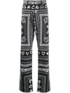 VERSACE BANDANA PRINT WIDE-LEG JEANS