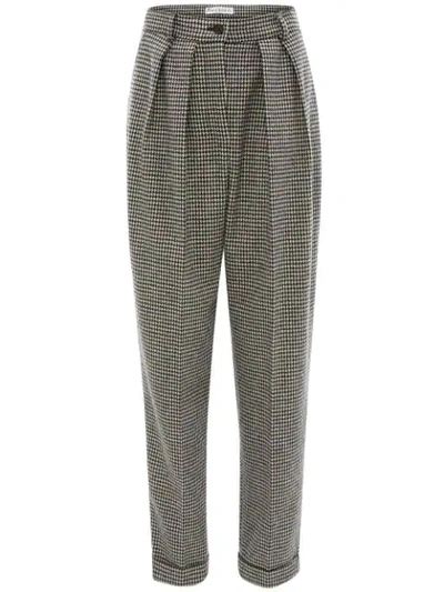 Jw Anderson Houndstooth Carrot Trousers In Blue