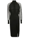 BALMAIN POLKA DOT LACE DRESS,11111424