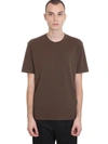 Maison Margiela Crew Neck Short-sleeved T-shirt In Brown