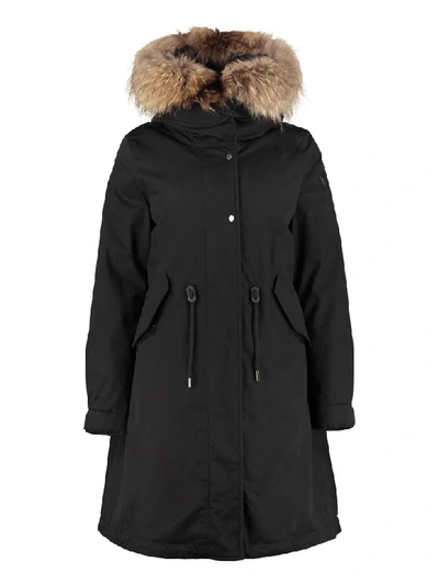 Woolrich Ws Cascade Hooded Quilted Parka With Internal Removable Waistcoat In Black