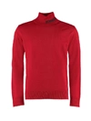 Gcds Red Wool Blend Turtleneck Sweater In Red