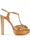 FRANCESCO RUSSO HIGH HEEL PLATFORM SANDALS