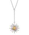 DINNY HALL SILVER AND GOLD SUN CHAIN CHARM PENDANT NECKLACE,000616383