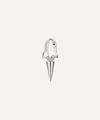Maria Tash 18ct 8mm Triple Long Spike Diamond Eternity Single Hoop Earring In White Gold