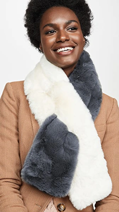 Apparis Roxanne Scarf In Ivory/carbon