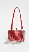 AREA CRYSTAL FRINGE PHONE CLUTCH