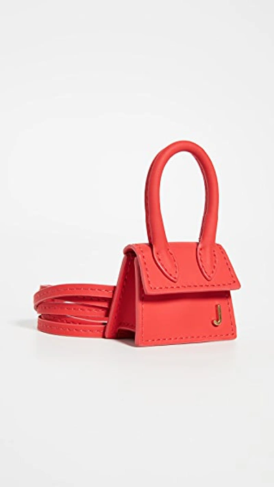 Jacquemus Le Chiquiti Leather Pouch In Red