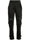 Simkhai Carolina Structured Sateen Utility Pants In Black
