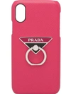 PRADA LOGO SUPPORT RING IPHONE X AND XS COVER