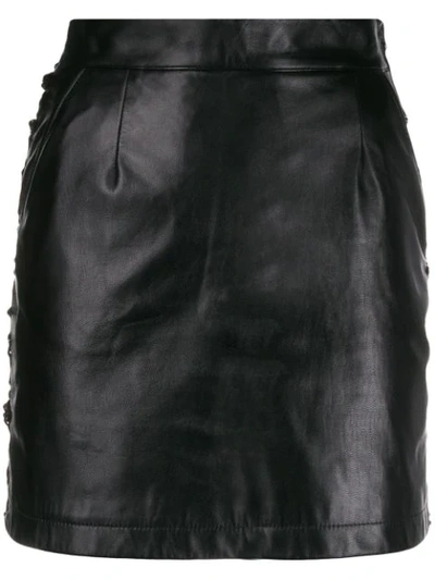 Almaz Lace Embroidered Skirt In Black