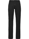 Prada Mid-rise Straight-leg Trousers In Black