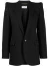 SAINT LAURENT EXAGGERATED-SHOULDER BLAZER