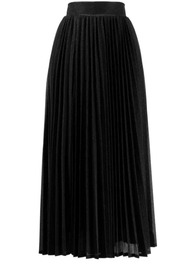 Amuse Mid-length Pleated Skirt In Black
