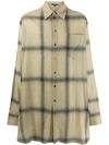 Ann Demeulemeester Oversized Check-patterned Shirt In Neutrals