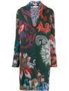 TORY BURCH FLORAL PATTERN MID-LENGTH COAT